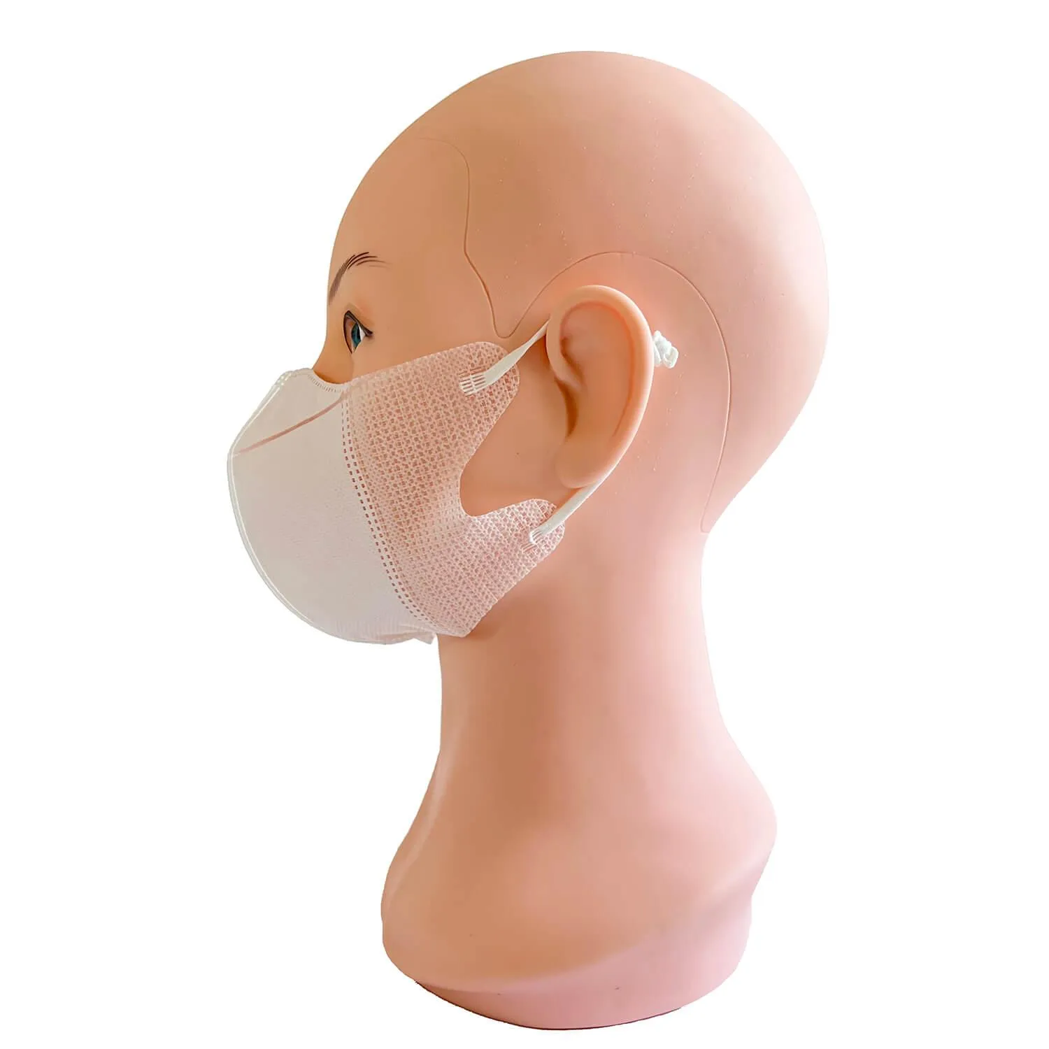 White FFP2 Disposable Face Mask For Adult -3D2202 - Image 3