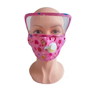 Pink Kid Face Mask With Eye Shield ZXC-2202