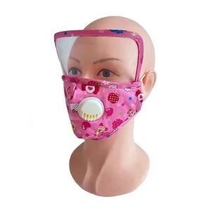 Alternative view of Pink Kid Face Mask With Eye Shield ZXC-2202