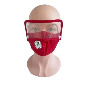 Red Kid Face Mask With Eye Shield ZXC-2207