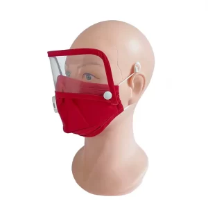 Alternative view of Red Kid Face Mask With Eye Shield ZXC-2207