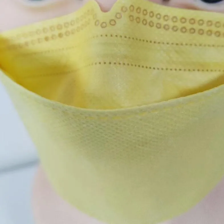 Yellow 3D Protective Face Mask- KF2205 - Image 2