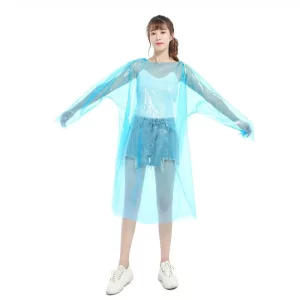 Alternative view of Wholesale Clear Thick Disposable Raincoat For Adult ZXR-001